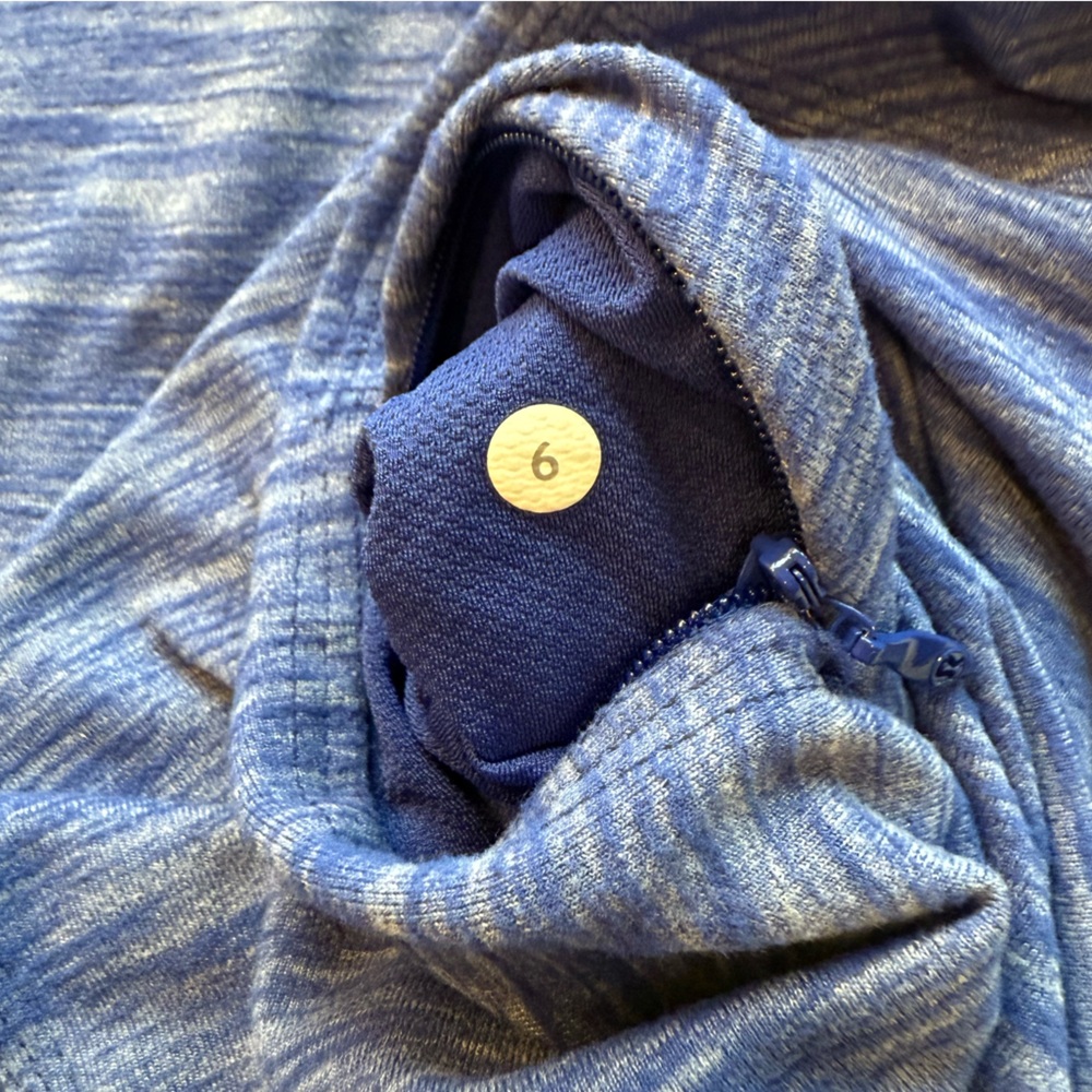 Lululemon Kanto Catch Me 1/2 Zip in Heathered Sapphire Blue Size 6 - Picture 12 of 16